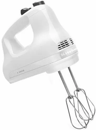 Mixer de mana KitchenAid Classic 5KHM5110EWH, 85W, 5 viteze (Alb)