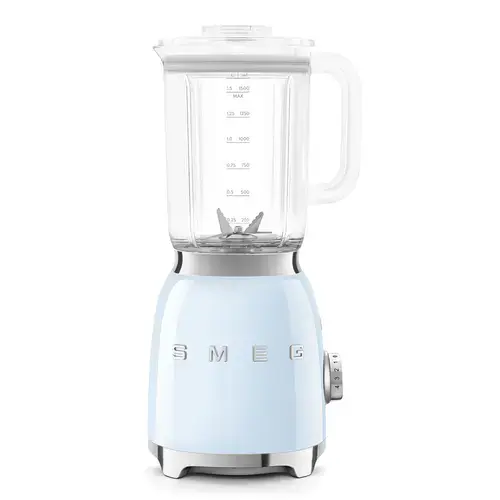 Blender de masa retro Smeg BLF03PBEU, 800 W, 4 programe, Pulse, Auto-curatare, 18000 rpm (Albastru)