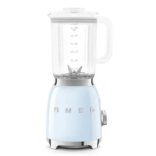 Blender de masa retro Smeg BLF03PBEU, 800 W, 4 programe, Pulse, Auto-curatare, 18000 rpm (Albastru)