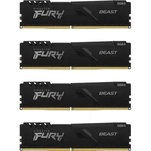 Memorii Kingston FURY Beast 64GB(4x16GB), DDR4-3600MHz, CL18, Quad Channel