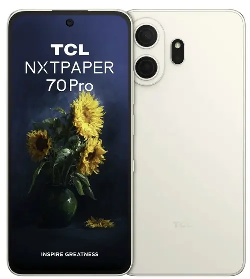 Telefon Mobil TCL NxtPaper 70 Pro, Procesor Mediatek Dimensity 7300 Octa-Core, IPS LCD Capacitive Touchscreen 6.9inch, 8GB RAM, 256GB Flash, Camera Duala 50 + 8 MP, Wi-Fi, 5G, Dual Sim, Android (Auriu)