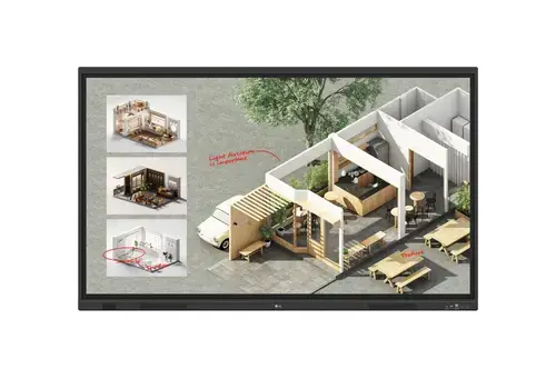 Tabla interactiva LG CreateBoard Standard 65inch 65TR3DQ, UHD 3840x2160, Max 50 puncte, HDMI, USB, Difuzoare, 8GB RAM, 64GB Flash, Wi-Fi, Bluetooth, Android 14 (Negru)
