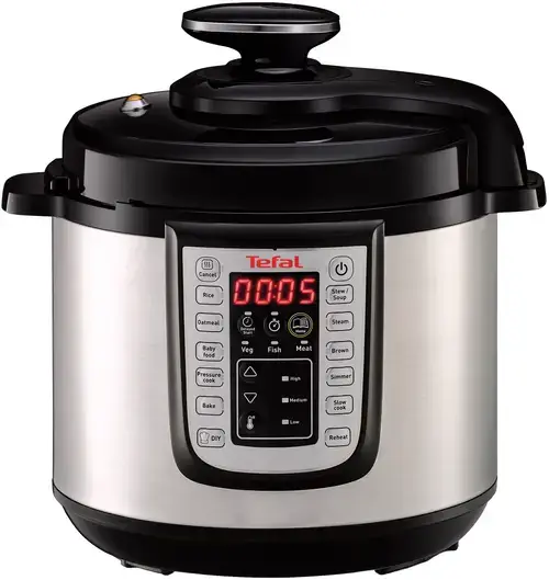 Oala sub presiune electrica Tefal One Pot CY505E30, 6L (Argintiu/Negru)