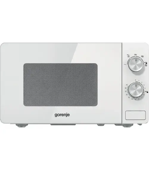 Cuptor cu microunde Gorenje MO20E1W2, Putere 800 W, Capacitate 20 L, 5 trepte de putere, Timer, Decongelare (Alb)