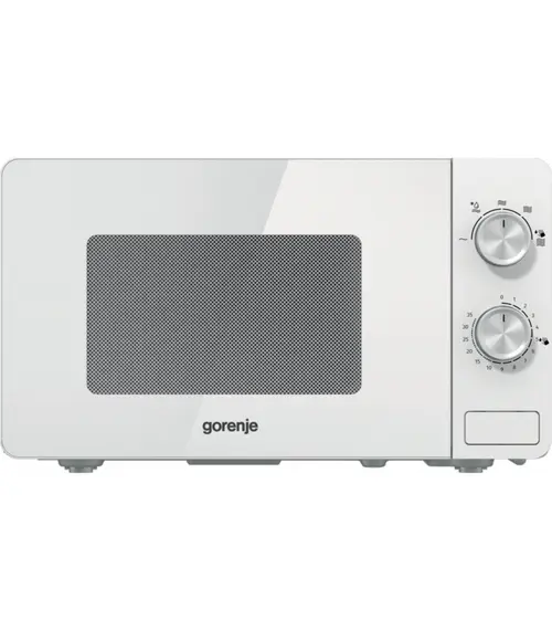 Cuptor cu microunde Gorenje MO20E1W2, Putere 800 W, Capacitate 20 L, 5 trepte de putere, Timer, Decongelare (Alb)