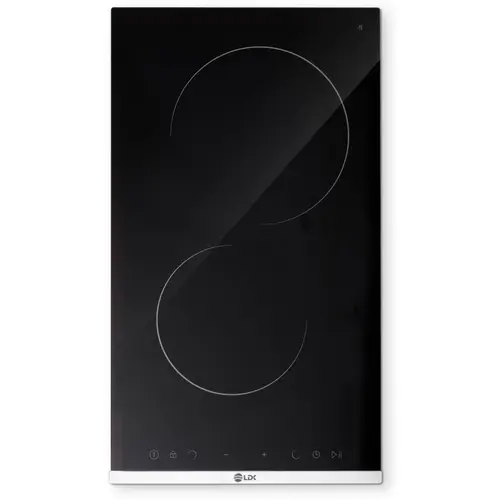 Plita incorporabila vitroceramica LDK 2VBK, 2 zone de gatit, Control Touch, Timer, Blocare acces (Negru)