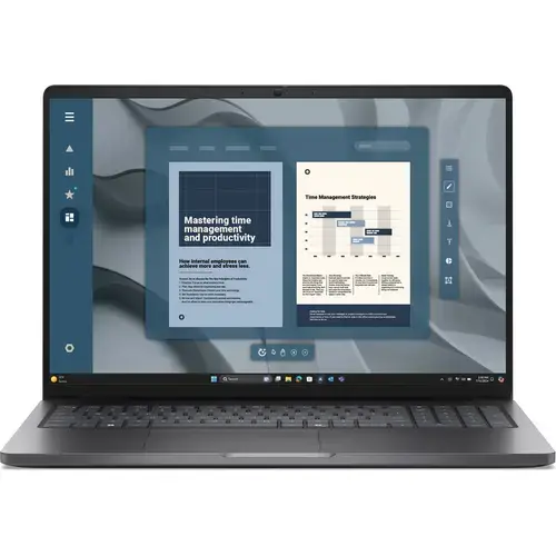 Laptop Dell Pro 16 PC16255 (Procesor AMD Ryzen 5 220 (16M Cache, up to 4.9 GHz), 16inch FHD+, 16GB DDR5, 512GB SSD, AMD Radeon 740M, Windows 11 Pro, Negru/Gri)