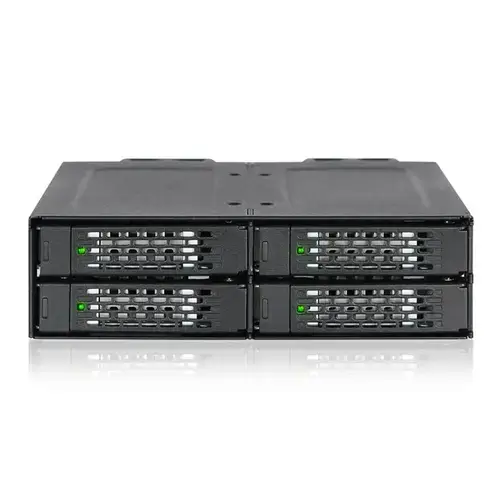 Rack mobil HDD Icy Dock MB699VP-B, 4x NVMe SSD U.2/U.3, metal, 2 ventilatoare, 32 Gbit/s (Negru)