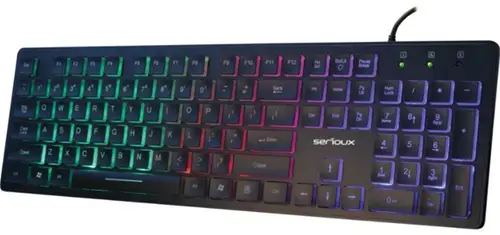 Tastatura Serioux 9500i, Iluminata, USB (Negru)