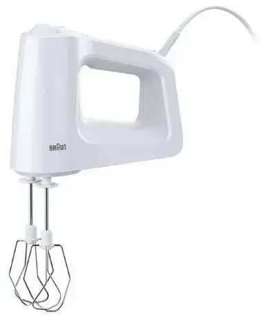 Mixer de mana Braun HM3000WH, 450 W, 5 viteze (Alb)