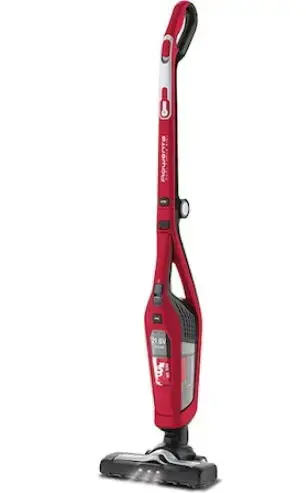 Aspirator vertical Rowenta Dual Force 2in1 RH6753WO, Autonomie 45 min, 0.6 L, Iluminare LED (Rosu)