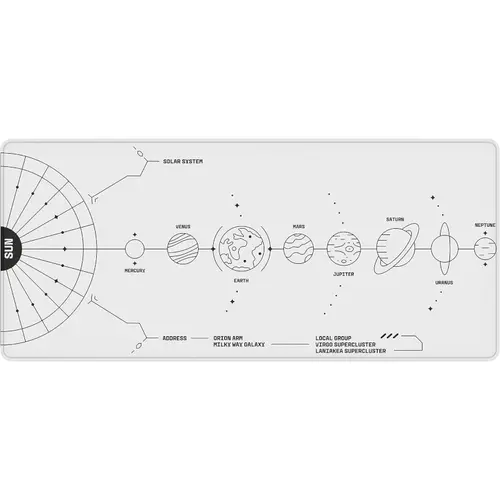 Mouse pad Dark Project Terra Nova XL, 900 x 400 x 4 mm, Alb/Negru