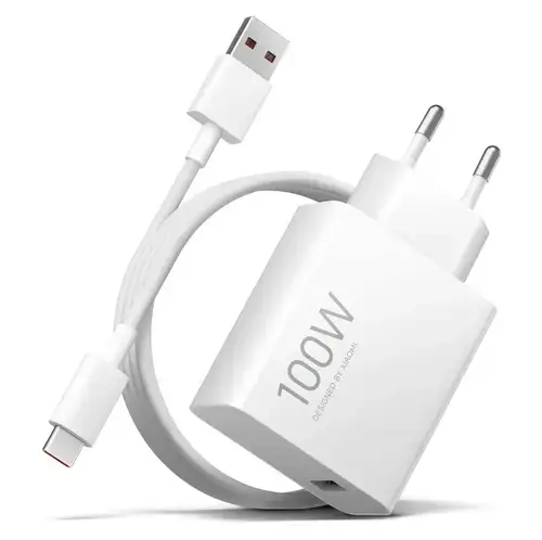 Incarcator retea Xiaomi Charging Combo BHR095VEU, 100 W, USB Type-A, Cablu 1m (Alb)