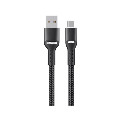 Cablu de date / adaptor Havit CB6217, USB Male la USB-C Male, 1 m (Negru)
