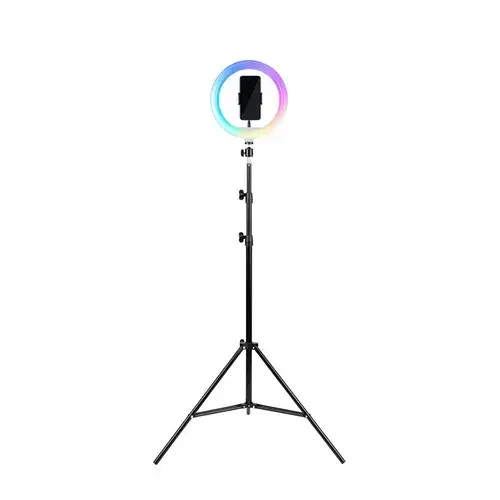 Suport telefon Havit GAMENOTE ST7026, iluminare LED, lungime ajustabila intre 72-210 cm (Negru)