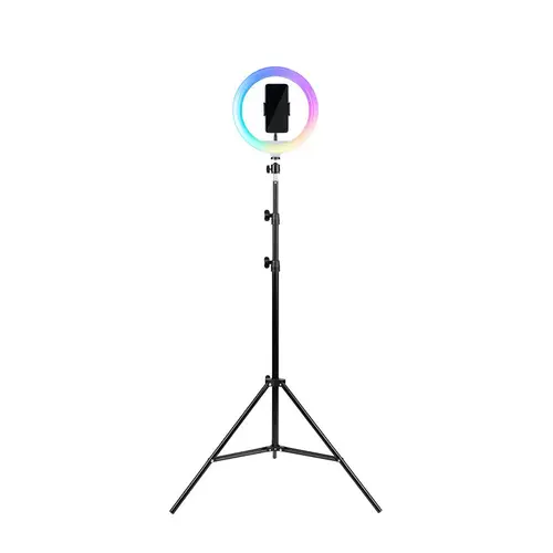 Suport telefon Havit GAMENOTE ST7026, iluminare LED, lungime ajustabila intre 72-210 cm (Negru)