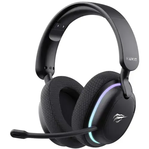 Casti Gaming Havit Fuxi-H7, Wireless, Wired, iluminare RGB (Negru)