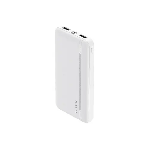 Baterie externa HAVIT PB89, 10000 mAh, 2x USB, 1x USB-C, 22.5 W (Alb)
