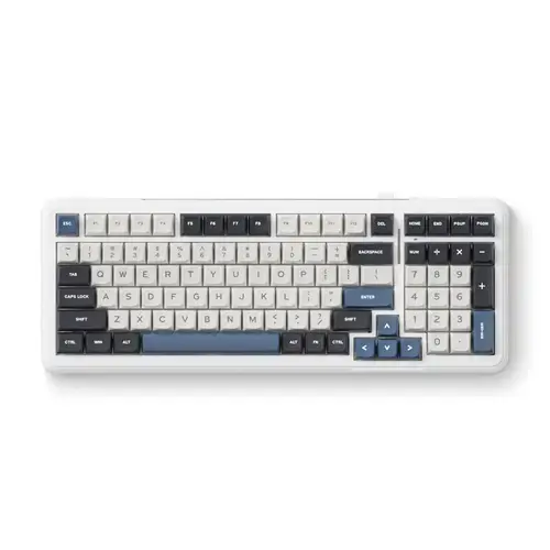 Tastatura Gaming Mecanica Wireless MCHOSE K99, USB-C/2.4GHz/Bluetooth, Layout US, RGB, Switch Hyacinth (Albastru)