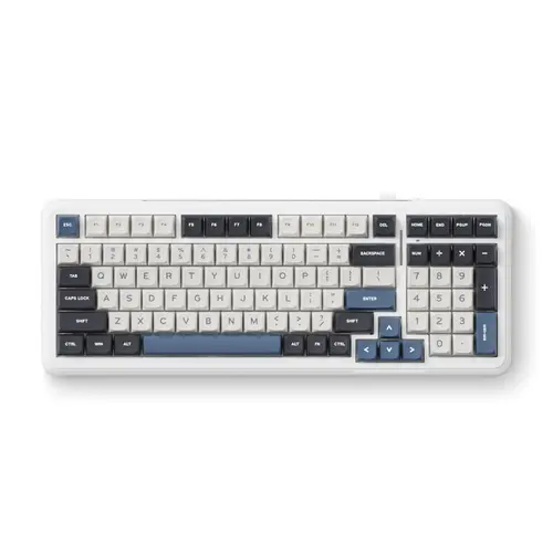 Tastatura Gaming Mecanica Wireless MCHOSE K99, USB-C/2.4GHz/Bluetooth, Layout US, RGB, Switch Hyacinth (Albastru)