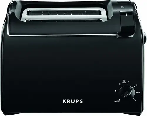 Prajitor de paine Krups KH 1518 ProAroma, 700 W, 2 felii, 6 trepte (Negru)