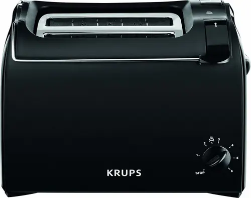 Prajitor de paine Krups KH 1518 ProAroma, 700 W, 2 felii, 6 trepte (Negru)