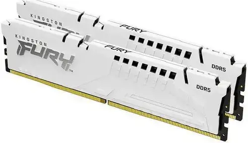 Memorii Kingston FURY Beast White 64GB(2x32GB) DDR5 6400MHz CL32 Dual Channel Kit