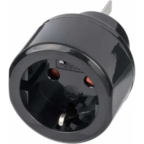 Adaptor priza Brennenstuhl 150844, 10 A, 250V, Australia/China (Negru)