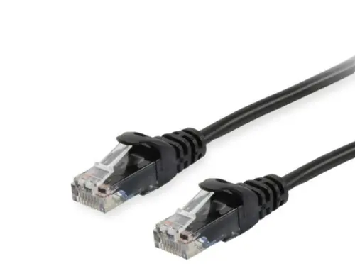 Cablu EQUIP 625457 Cat.6 U/UTP Patch, 0.5m, Negru, 8.34x11.68x500mm