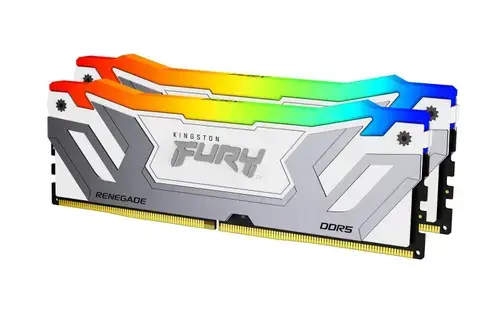 Memorie Kingston FURY Renegade White, 48GB DDR5, 8400MT/s, CL40, CUDIMM, Dual Channel Kit
