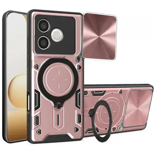 Husa pentru Honor 600 Lite, Techsuit, CamGuard Pro, Roz/Auriu