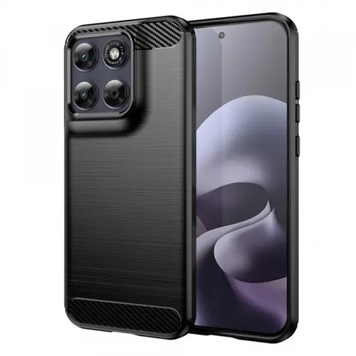 Husa pentru Motorola Moto G77 / G67, Techsuit, Carbon, Negru