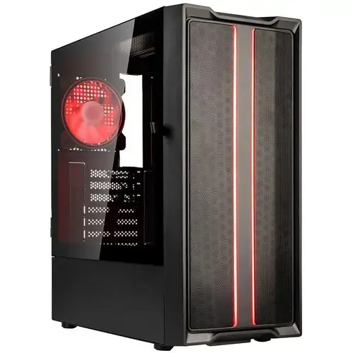 Carcasa Kolink Inspire K12, Fara sursa, Iluminare RGB, ATX, Mid Tower (Negru)