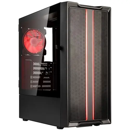 Carcasa Kolink Inspire K12, Fara sursa, Iluminare RGB, ATX, Mid Tower (Negru)