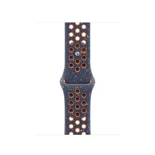 Curea Smartwatch Apple MUUT3ZM/A pentru Watch 41mm, Nike Sport Band, S/M (Albastru/Portocaliu)