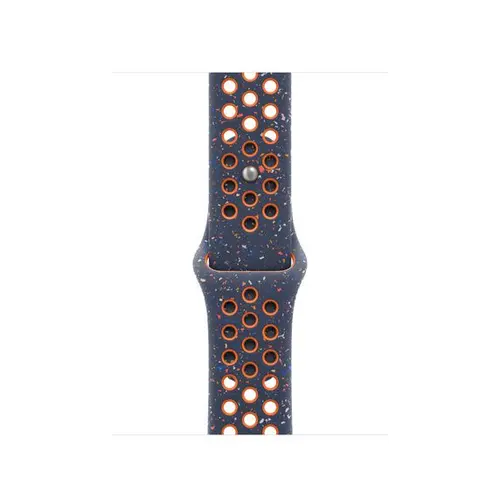 Curea Smartwatch Apple MUUT3ZM/A pentru Watch 41mm, Nike Sport Band, S/M (Albastru/Portocaliu)