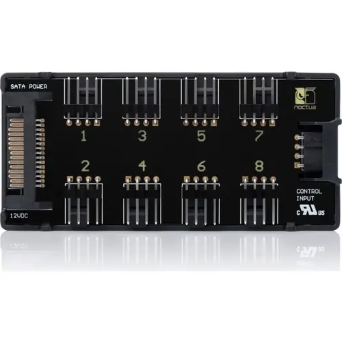 Fan controller Noctua NA-FH1, Pentru 8 ventilatoare (Negru)