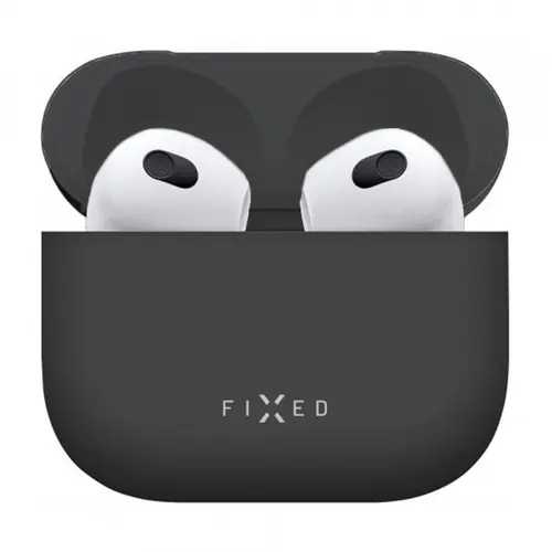 Husa Casti Fixed Silky pentru Apple AirPods 4 (Negru)