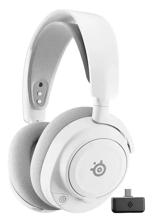 Casti Gaming Steelseries Arctis Nova 7X Gen 2, USB-C/Bluetooth/2.4 GHz, Pentru Xbox Series X|S, Autonomie 54 ore, Microfon (Alb)