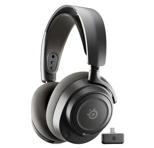 Casti Gaming Steelseries Arctis Nova 7P Gen 2, USB-C/Bluetooth/2.4 GHz, Pentru PlayStation, Autonomie 54 ore, Microfon (Negru)