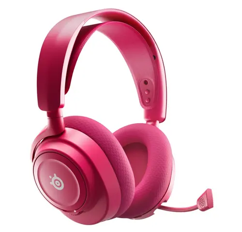 Casti Gaming Steelseries Arctis Nova 7P Gen 2, USB-C/Bluetooth/2.4 GHz, Pentru PlayStation, Autonomie 54 ore, Microfon (Magenta)