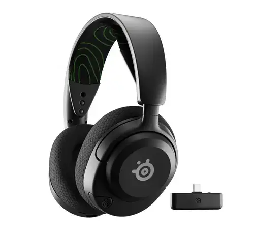 Casti Gaming SteelSeries Arctis Nova 5X Wireless, Over-ear, Pentru Xbox, Microfon, Autonomie 60 ore (Negru)