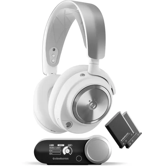 Casti Gaming Wireless Steelseries Arctis Nova Pro X, 2.4GHz/Bluetooth, Autonomie 44 ore, Microfon, Pentru Xbox, ANC (Alb)
