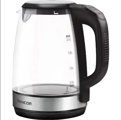 Fierbator apa Sencor SWK 2090BK, 2200 W, 2 L (Negru/Transparent)