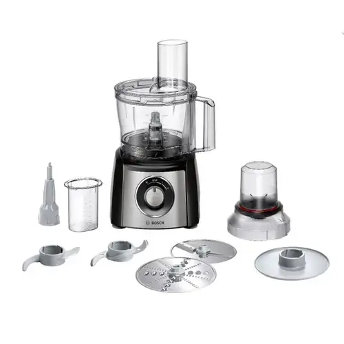 Robot de bucatarie Bosch MCM3401M, 800W, 2 viteze, 2.3L, Negru/Inox