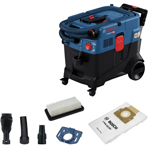 Aspirator industrial umed/uscat Bosch Professional GAS 12-40 MA, 1200 W, Rezervor 28 l, volum net apa in rezervor 20 l, Clasa praf M, flux aer 71.5 l/s, sistem AFC de curatare al filtrului