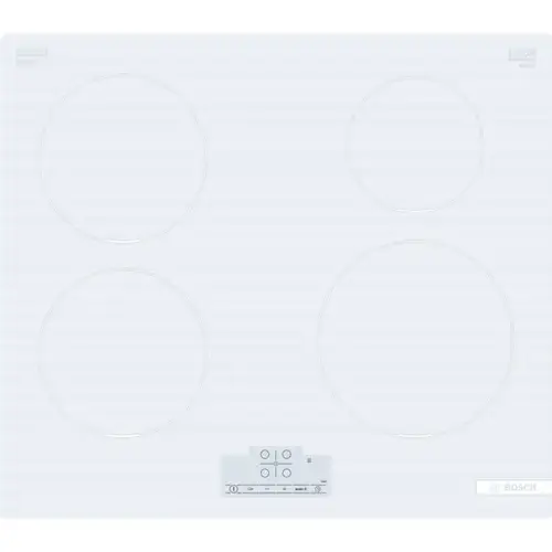 Plita incorporabila BOSCH PUE612BB1J, 4 zone de gatit, cu control tactil si timer (Alb)