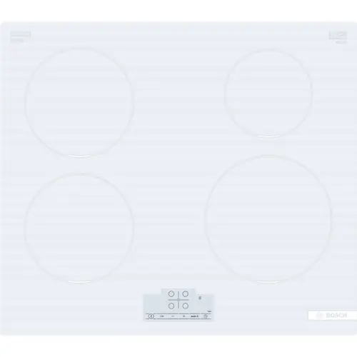 Plita incorporabila BOSCH PUE612BB1J, 4 zone de gatit, cu control tactil si timer (Alb)