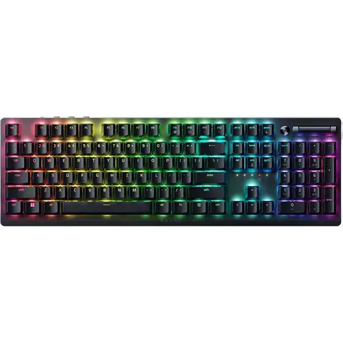 Tastatura Gaming Razer Deathstalker V2 Pro, iluminare RGB, Wireless, Layout US, Clicky Optical Switch (Negru)
