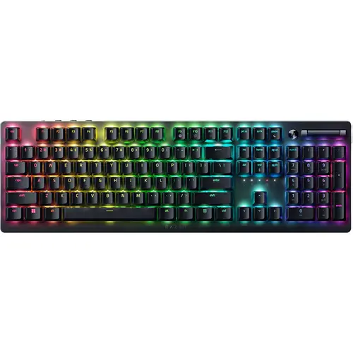 Tastatura Gaming Razer Deathstalker V2 Pro, iluminare RGB, Wireless, Layout US, Clicky Optical Switch (Negru)
